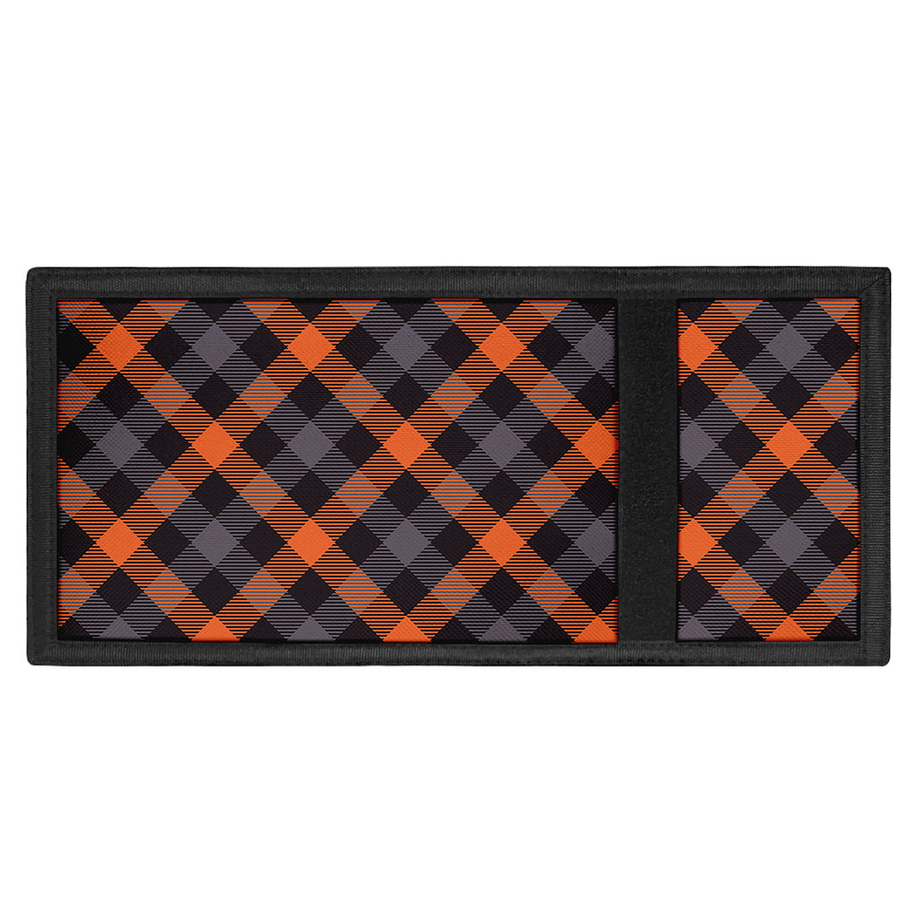 Halloween Buffalo Check Pattern Print Trifold Wallet