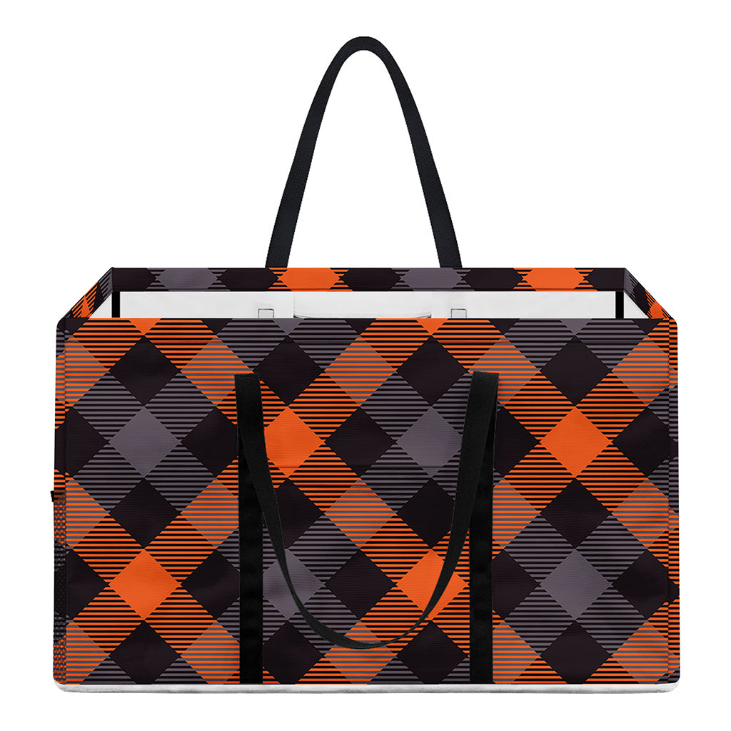 Halloween Buffalo Check Pattern Print Utility Tote Bag