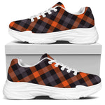 Halloween Buffalo Check Pattern Print White Chunky Shoes