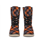 Halloween Buffalo Check Pattern Print Winter Boots
