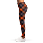 Halloween Buffalo Check Pattern Print Women's Leggings