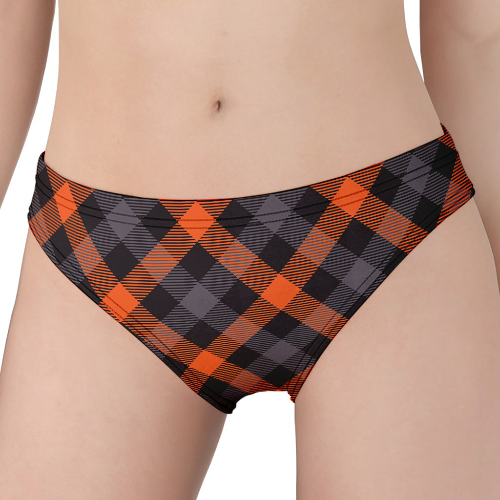 Halloween Buffalo Check Pattern Print Women's Panties