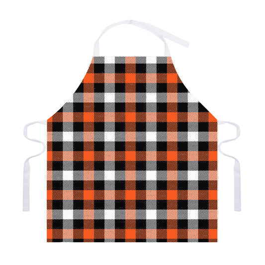 Halloween Buffalo Plaid Pattern Print Adjustable Apron
