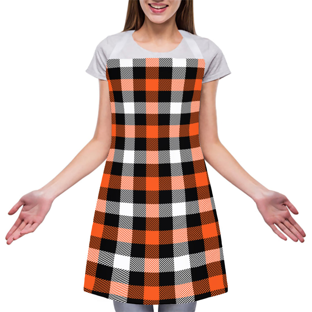 Halloween Buffalo Plaid Pattern Print Adjustable Apron