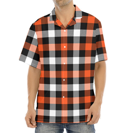 Halloween Buffalo Plaid Pattern Print Aloha Shirt