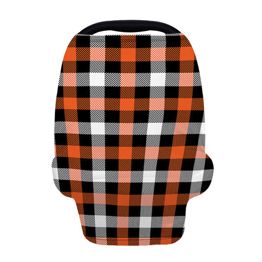 Halloween Buffalo Plaid Pattern Print Baby Seat Cover