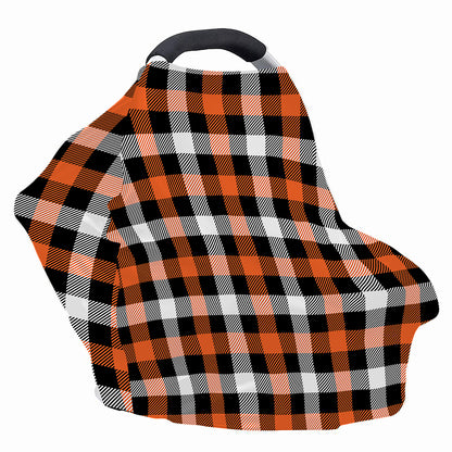 Halloween Buffalo Plaid Pattern Print Baby Seat Cover