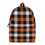 Halloween Buffalo Plaid Pattern Print Backpack