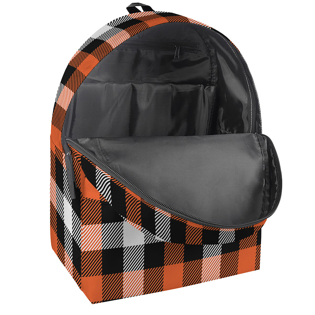Halloween Buffalo Plaid Pattern Print Backpack