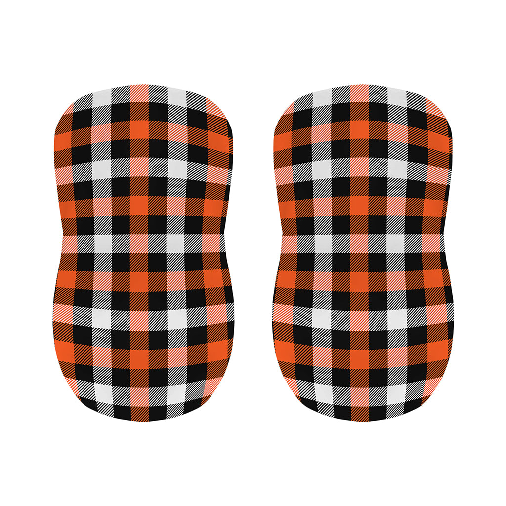 Halloween Buffalo Plaid Pattern Print Bar Stool Covers