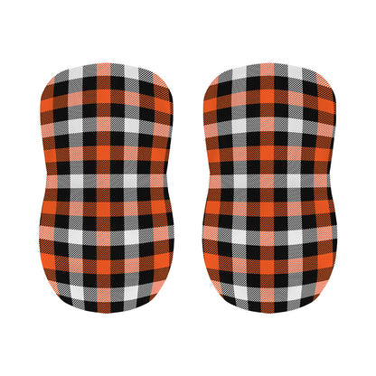 Halloween Buffalo Plaid Pattern Print Bar Stool Covers