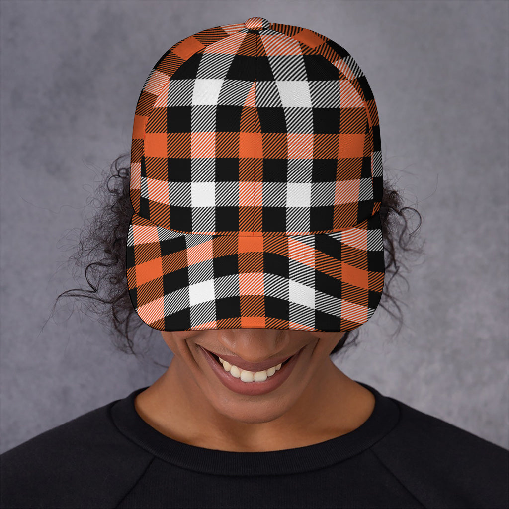 Halloween Buffalo Plaid Pattern Print Baseball Cap