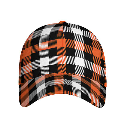 Halloween Buffalo Plaid Pattern Print Baseball Cap