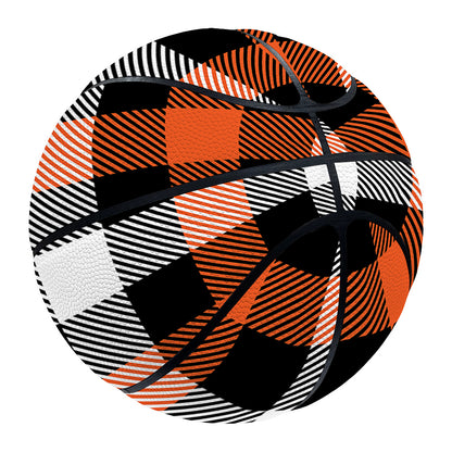 Halloween Buffalo Plaid Pattern Print Basketball
