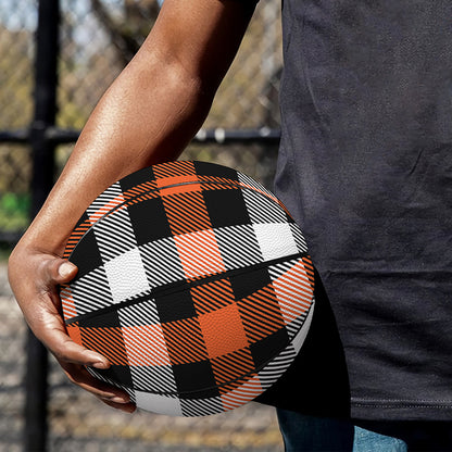 Halloween Buffalo Plaid Pattern Print Basketball