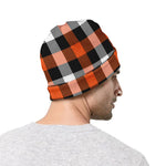 Halloween Buffalo Plaid Pattern Print Beanie