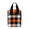 Halloween Buffalo Plaid Pattern Print Bible Tote Bag
