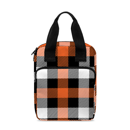 Halloween Buffalo Plaid Pattern Print Bible Tote Bag