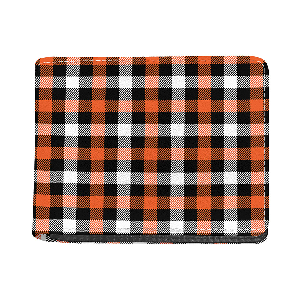 Halloween Buffalo Plaid Pattern Print Bifold Wallet