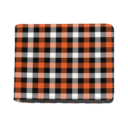 Halloween Buffalo Plaid Pattern Print Bifold Wallet