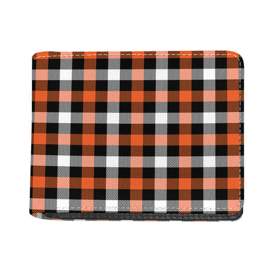 Halloween Buffalo Plaid Pattern Print Bifold Wallet