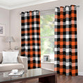 Halloween Buffalo Plaid Pattern Print Dimout Grommet Curtains