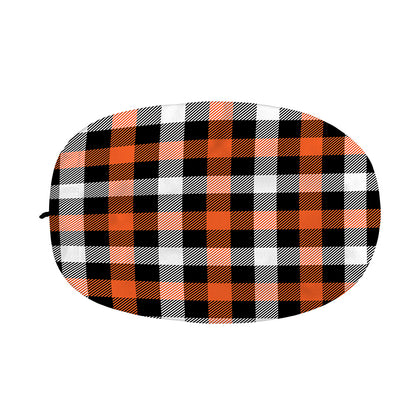 Halloween Buffalo Plaid Pattern Print Car Side Mirror Covers