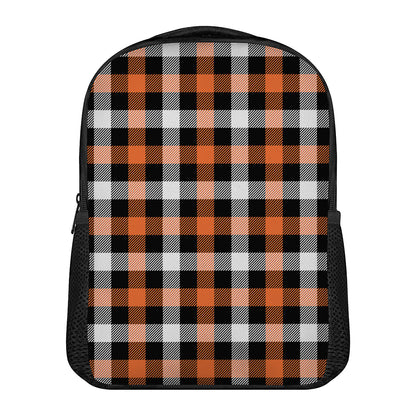 Halloween Buffalo Plaid Pattern Print Casual Backpack