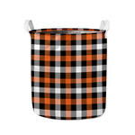 Halloween Buffalo Plaid Pattern Print Collapsible Laundry Basket
