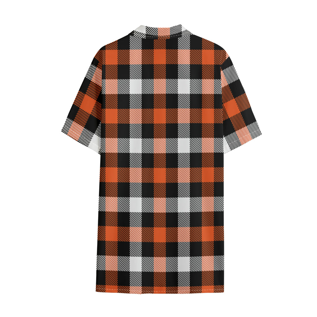 Halloween Buffalo Plaid Pattern Print Cotton Hawaiian Shirt