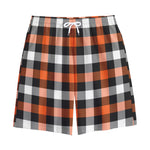 Halloween Buffalo Plaid Pattern Print Cotton Shorts