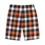Halloween Buffalo Plaid Pattern Print Cotton Shorts