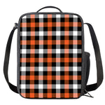 Halloween Buffalo Plaid Pattern Print Crossbody Lunch Bag