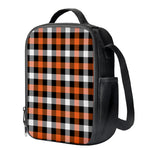 Halloween Buffalo Plaid Pattern Print Crossbody Lunch Bag
