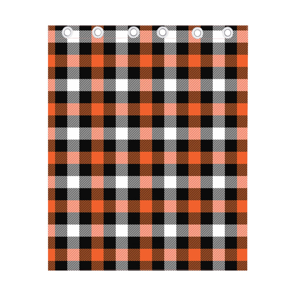 Halloween Buffalo Plaid Pattern Print Curtain