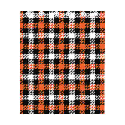 Halloween Buffalo Plaid Pattern Print Curtain