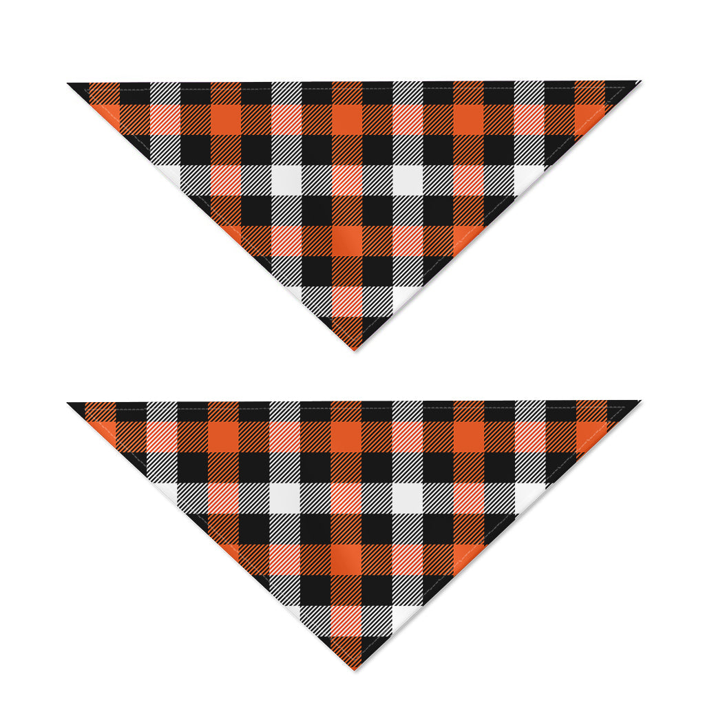 Halloween Buffalo Plaid Pattern Print Dog Bandana