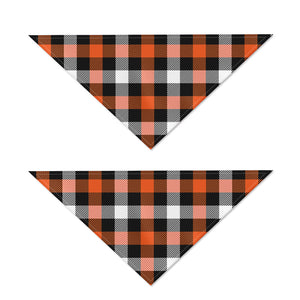 Halloween Buffalo Plaid Pattern Print Dog Bandana