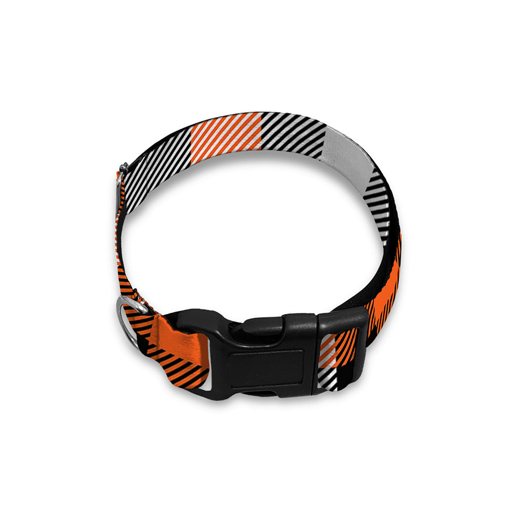 Halloween Buffalo Plaid Pattern Print Dog Collar