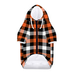 Halloween Buffalo Plaid Pattern Print Dog Zip Up Hoodie