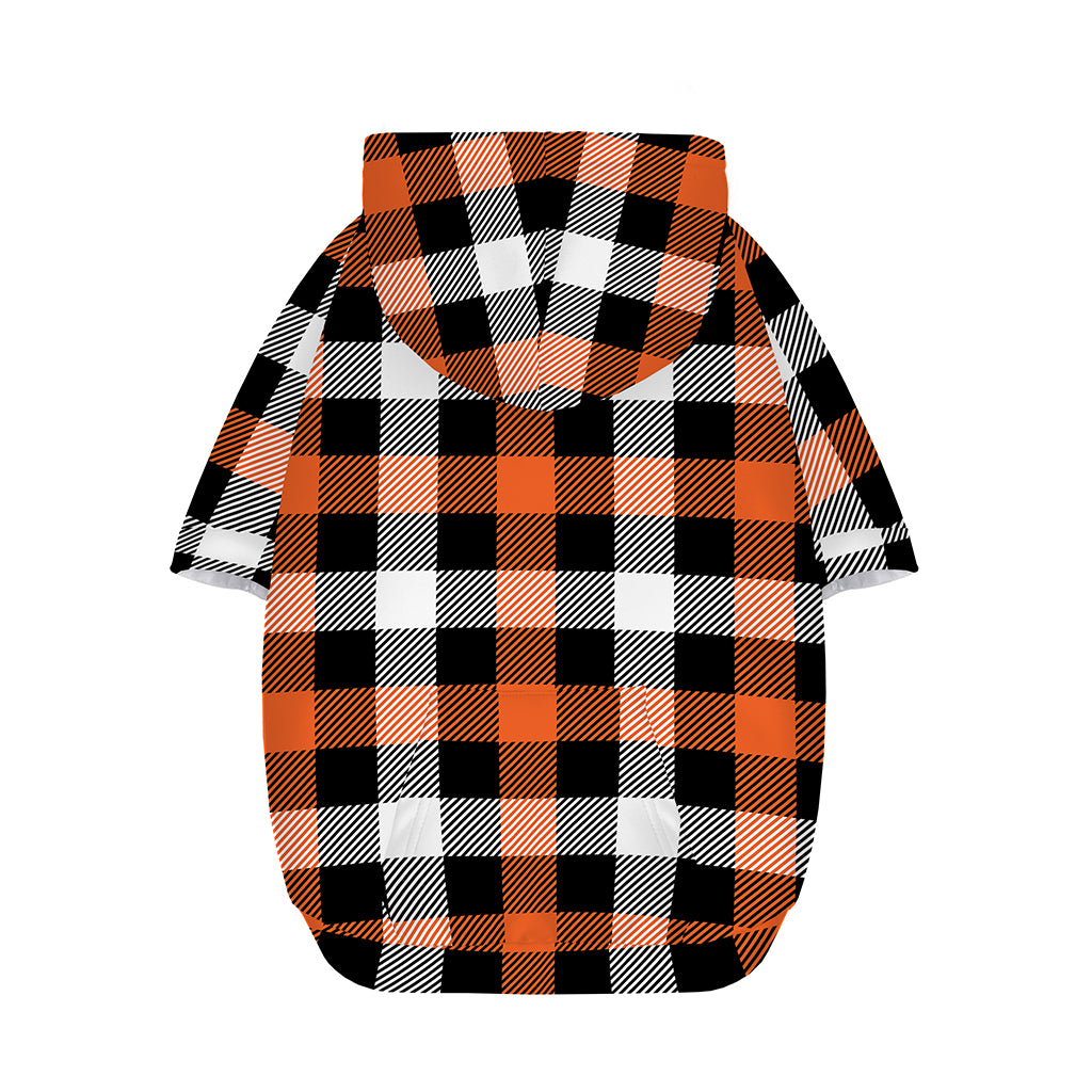 Halloween Buffalo Plaid Pattern Print Dog Zip Up Hoodie