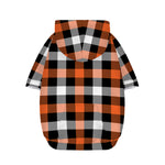 Halloween Buffalo Plaid Pattern Print Dog Zip Up Hoodie