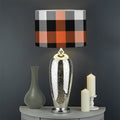 Halloween Buffalo Plaid Pattern Print Drum Lamp Shade