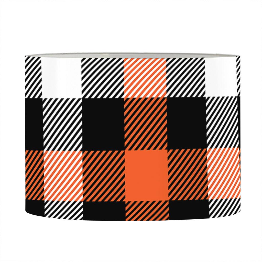 Halloween Buffalo Plaid Pattern Print Drum Lamp Shade