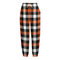 Halloween Buffalo Plaid Pattern Print Fleece Lined Knit Pants