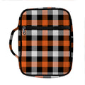 Halloween Buffalo Plaid Pattern Print Front Pocket Bible Bag