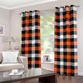 Halloween Buffalo Plaid Pattern Print Grommet Curtains