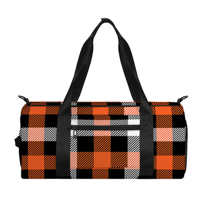 Halloween Buffalo Plaid Pattern Print Gym Bag