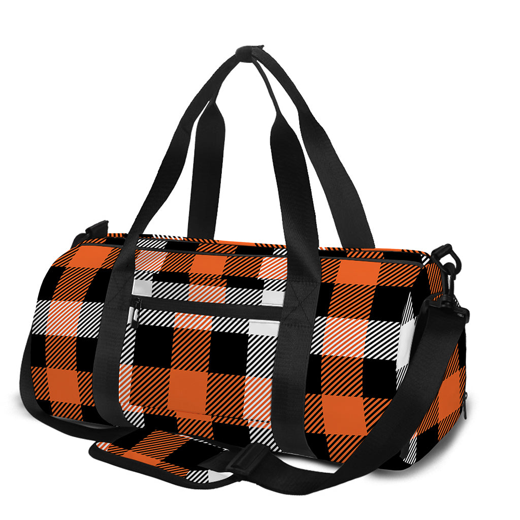 Halloween Buffalo Plaid Pattern Print Gym Bag