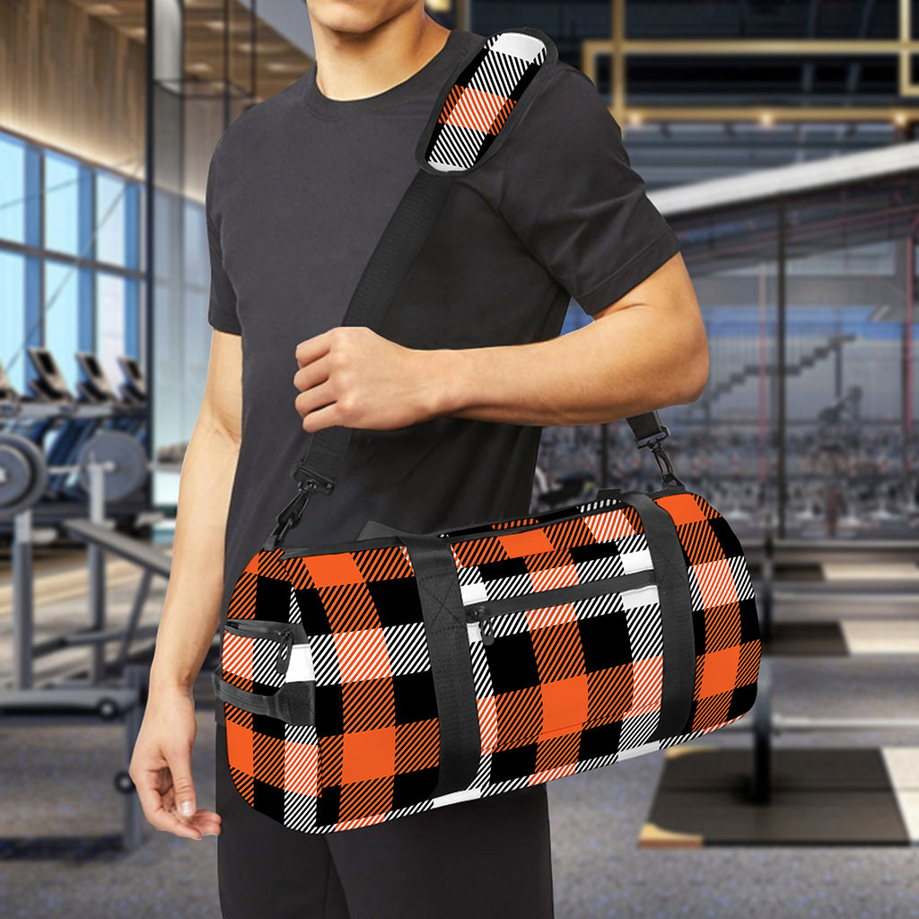 Halloween Buffalo Plaid Pattern Print Gym Bag